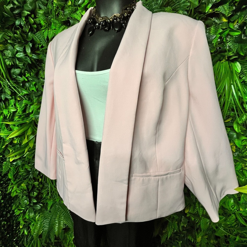 Women Jacket 20 Pink Collared Lined Blazer‎ Jones Studio 1445